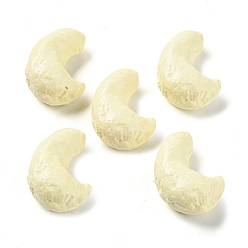 Beige Opaque Resin Decoden Cabochons, Imitation Nut, Cashews, Beige, 25x16.5x10.5mm