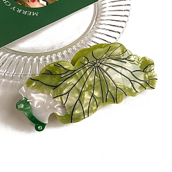 Темный Морско-зеленый Заколки-коготь из листовой ацетат целлюлозы, аксессуары для волос для женщин и девочек, темно-зеленый, 120x50 мм