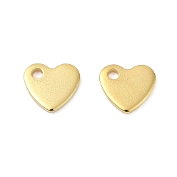 Настоящее золото 18K 304 прелести нержавеющей стали, сердце, реальный 18 k позолоченный, 10x9x1.5 мм, отверстие : 1.8 мм