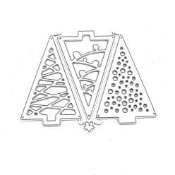 Christmas Tree Carbon Steel Cutting Dies Stencils, for DIY Scrapbooking, Photo Album, Decorative Embossing Paper Card, Christmas Tree, 76x92mm