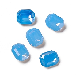 Воздушный Синий Опал Опаловый стиль k9 кабошоны со стеклянными стразами, задние и задние, восьмиугольник прямоугольник, воздушный синий опал, 10x8x4 мм