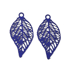 Синий Аэрозольная краска 430 подвески из нержавеющей стали, лист, синие, 19x9.5x0.3 мм, отверстие : 1.2 мм