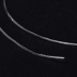 Прозрачный Корейская эластичная эластичная нить с круглыми кристаллами, для браслетов изготовление ювелирных изделий из драгоценных камней ремесло из бисера, прозрачные, 0.5 мм, около 328.08 ярдов (300 м) / рулон