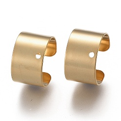 Golden 304 Stainless Steel Ear Cuff Findings, with Hole, Golden, 10x9x6mm, Hole: 0.9mm