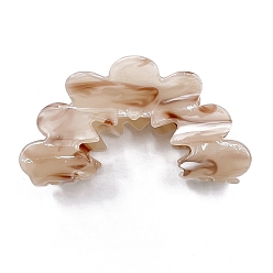 Blanched Almond Hollow Wave Acrylic Large Claw Hair Clips, for Girls Women Thick Hair, Blanched Almond, 83x42x39.5mm