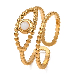 Натуральный Агат Кольца из натурального агата, глаз золотистый тон 304 манжеты из нержавеющей стали для женщин, внутренний диаметр: регулируемый