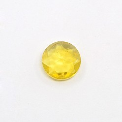 Yellow Golden Tone Brass Glass Teardrop Links connectors, Yellow, 21x11x5mm, Hole: 2mm