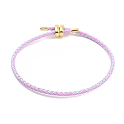 Бледно-Розовый Изготовление браслетов из плетеной стальной проволоки, с золотыми тонами латунных бус, розовый жемчуг, внутренний диаметр: 3-1/8 дюйм (8 см)