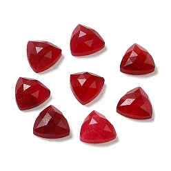 Нефрит Кабошоны из натурального красного нефрита, окрашенные, граненые, треугольные, 7x7x3 мм