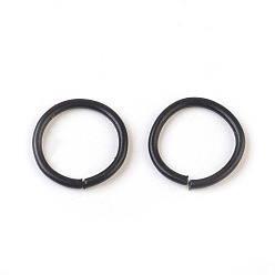 Черный Железные соединительные колечки, открытые кольца прыжок, чёрные, 18 датчик, 10x1 мм, внутренний диаметр: 8 мм