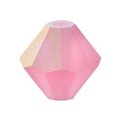 70010 20019 Rose AB Matt Хрустальные бусины preciosa®, чешский хрусталь, биконус(451 69 302 рондель), 70010 20019 розовый матовый, 4 мм, отверстие : 0.8 мм