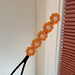 Orange hair curler Effortless Elegant Half Updo Hair Clip with Floral Design for Women's Chic and Voluminous Hairstyles