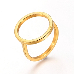 Golden 304 Stainless Steel Finger Rings, Ring, Golden, Size 8, 18mm
