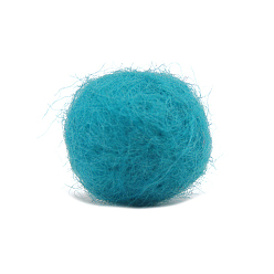 Dark Turquoise Wool Felt Balls, Pom Pom Balls, for DIY Decoration Accessories, Dark Turquoise, 20mm