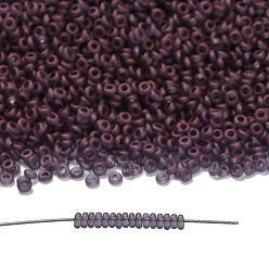 (633F) Amethyst Transparent Gold Luster Matte Toho 8/0 полукруглые бусины, японский бисер, (633f) аметистовый прозрачный золотой глянец матовый, 8/0, 3x1.15 мм, отверстие : 1.2 мм, Около 744 шт / 10 г