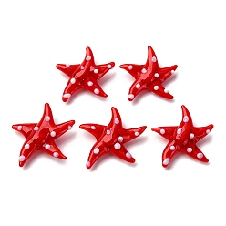 (123L) Белый крем непрозрачный блеск Ручной работы украшения дома бусины, украшения в виде морских звезд в подарок, огнеупорный кирпич, 22~23x23~24x6 мм