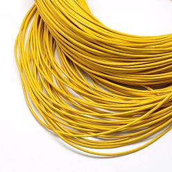 Gold Spray Painted Cowhide Leather Cords, Gold, 1.5mm, about 100yards/bundle(300 feet/bundle)