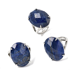 Ляпис-Лазурь Окрашенные кольца из натурального лазурита, медные кольца, гранёное яйцо, стойки покрытие, 19 мм