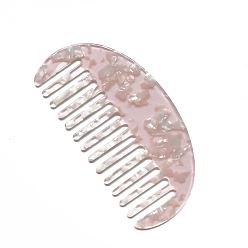 Misty Rose Cellulose Acetate Hair Combs, Arch, Misty Rose, 59x120mm