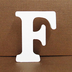 Letter F Letter Wooden Ornaments, for Home Wedding Decoration Shooting Props, Letter.F, 100x100x15mm