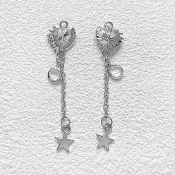 Сердце Платинового сплава подвески, сердце, 55x13 мм