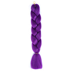 Purple Long Single Color Jumbo Braid Hair Extensions for African Style - High Temperature Synthetic Fiber