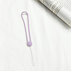 Lilac Silicone Mobile Straps, Anti-drop Wristlet Straps, Mobile Accessories Decoration, Lilac, 19cm