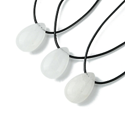 Хрусталь Ожерелья из натурального кварца, воском шнура, слеза, 14.17~27.95 дюйм (36~71 см)