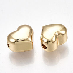 Golden Ion Plating(IP) 304 Stainless Steel Beads, Heart, Golden, 9x11x7mm, Hole: 1.5mm