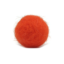 Orange Red Wool Felt Balls, Pom Pom Balls, for DIY Decoration Accessories, Orange Red, 20mm