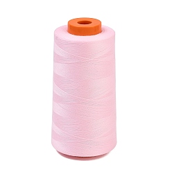 Pearl Pink Polyester Machine Embroidery Threads, Sewing Thread, Pearl Pink, 0.1mm, about 5000.00 Yards(4572m)/Roll