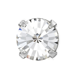 50000 Chrysolite Preciosa® maxima crystal в пришивной чашке, чешский хрусталь, с настройками латуни, 719 37 081 шатон (круглый), серебряные, 50000 хризолит, ss 39 (8.15~8.4 мм)