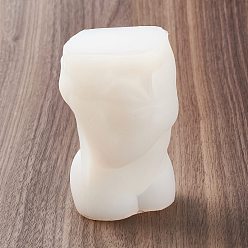 White DIY Naked Women Vase Making Silicone Molds, Resin Casting Molds, for UV Resin & Epoxy Resin 3D Sexy Lady Body Craft Making, White, 104x69x63mm, Inner Diameter: 34x46mm