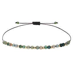 Зеленый Нефрит Браслеты из бисера ручной работы из натурального зеленого нефрита для женщин и мужчин, со стеклянными бисеринами, граненые, внутренний диаметр: 5/8 дюйм (1.5 см) ~ 1-1/8 дюйм (3 см)