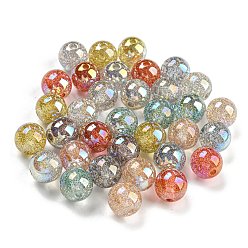 Mixed Color Opaque Acrylic Beads, Round, Mixed Color, 10mm, Hole: 1.8mm