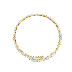 golden collar Delicate Diamond Necklace - Unique Design, Minimalist, Fashionable, Versatile, Elegant, Statement Piece.