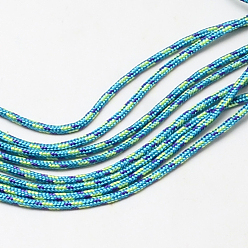 Deep Sky Blue Polyester & Spandex Cord Ropes, 1 Inner Core, Deep Sky Blue, 2mm, about 109.36 yards(100m)/bundle