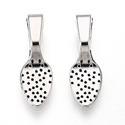 Античное Серебро Сплав клея на плоские площадки поручительств, лопата подвесные поручни, античное серебро, 15x5x1~5 мм, отверстие : 4.5x3 мм