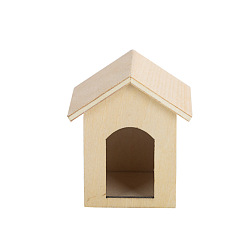 Blanched Almond Mini Dollhouse Furniture Model, Dog House Scene Decoration, Blanched Almond, 53x52x58mm