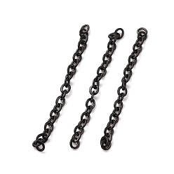 Electrophoresis Black Ионное покрытие (ip) 304 кабельные цепи из нержавеющей стали, несварные, электрофорез черный, 1.5x2x0.4 мм, около 0.08 футов (0.025 м)/шт.