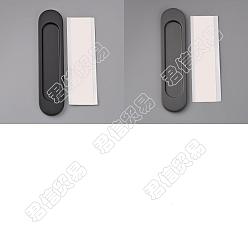 (52) Непрозрачная лаванда 4 шт. 2 цвета без перфорации литая ручка для двери амбара, промывочное кольцо, с двусторонними наклейками, для ящиков, кабинет, раздвижная дверь, овальные, разноцветные, 150x35x6 мм, отверстие : 3.5 мм, 2 шт / цвет