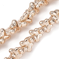 Светло-Золотое Покрытие Стеклянные бусины с гальваническим покрытием , бабочка, свет позолоченные, 10x14.5x5.5 мм, отверстие : 1 мм, около 54 шт / нитка, 14.96'' (38 см)