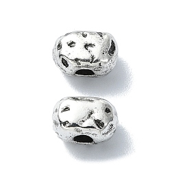 Antique Silver Tibetan Style Alloy Beads, Oval, Antique Silver, 4x6x4mm, Hole: 1.6mm, about 1315pcs/500g