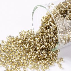 (286) Inside Color Amber/Cream Тохо 11/0 круглые бусины, японский бисер, (286) внутренний цвет янтарный / кремовый, 11/0, 2.2 мм, отверстие : 0.8 мм, Около 1110 шт / 10 г