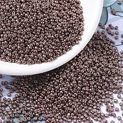 (RR1085) Galvanized Burnt Cinnamon Миюки круглые бусины рокайль, японский бисер, 11/0, (rr 1085) гальванизированная жженая корица, 2x1.3 мм, отверстие : 0.8 мм, Около 1111 шт / 10 г