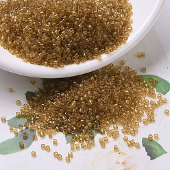 (DB0119) Прозрачный Медовый Блеск Бусины miyuki delica, цилиндр, японский бисер, 11/0, (дБ 0119) прозрачный медовый глянец, 1.3x1.6 мм, отверстие : 0.8 мм, Около 2000 шт / 10 г