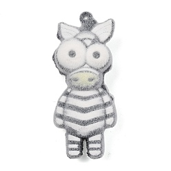 Donkey Силиконовые подвески с анималистическим рисунком, чёрные, осел, 70x28.5x19.5 мм, отверстие : 2 мм