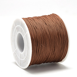 Sienna Polyester Cords, Sienna, 0.5~0.6mm, about 131.23~142.16 yards(120~130m)/roll