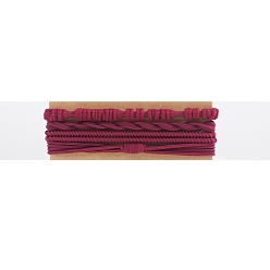 Medium Violet Red Bohemian Style Cloth Elastic Hair Ties, for Girls or Women, Medium Violet Red, 180mm, 4pcs/set