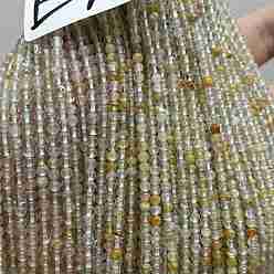 Топаз Бусины из натурального белого топаза, круглые, 3 мм, отверстие : 0.5 мм, около 126 шт / нитка, 14.96'' (38 см)